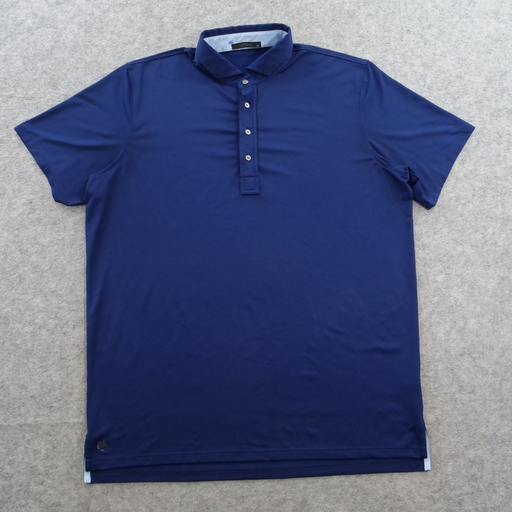 Greyson Polo Shirt Mens Extra Large Blue Performance Golf Stretch Lightweight